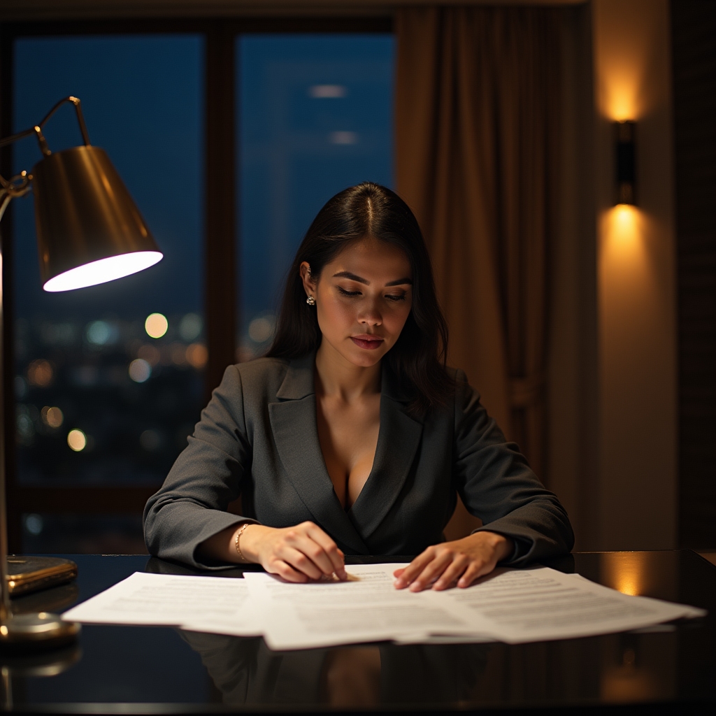 Person reviewing financial documents